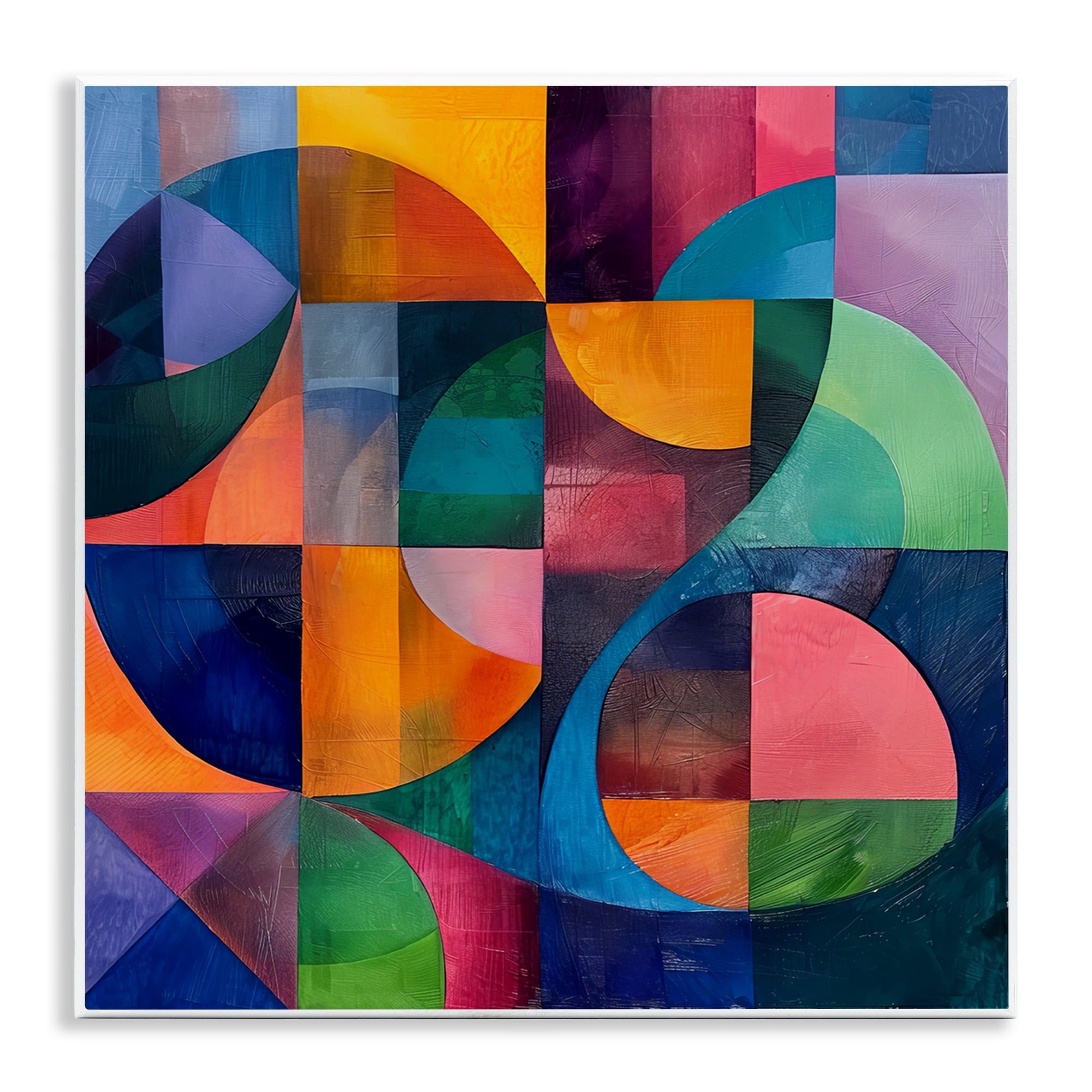 Stupell Industries Luminous Spectrum Shapes Abstract Painting Unframed Art Print Wall Art, 12 x 12