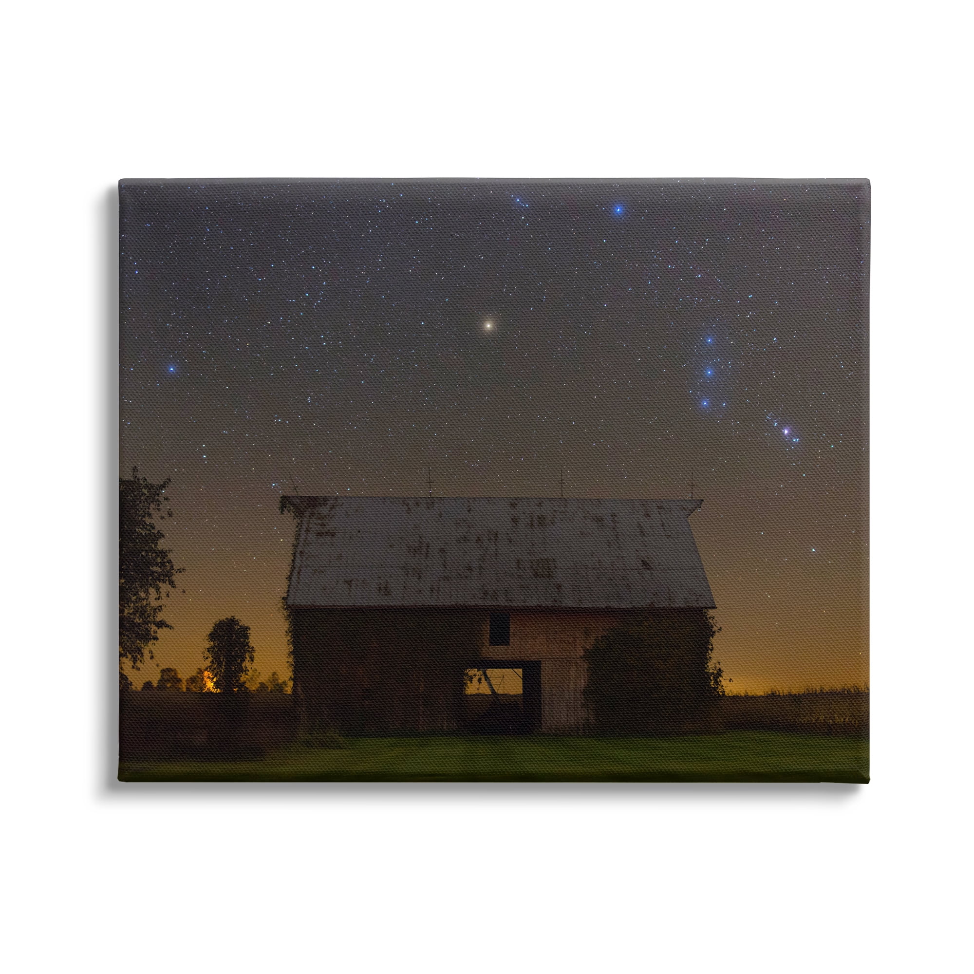 Stupell Industries Luminous Stars Shining Nighttime Constellations Quiet Cabin Photograph Gallery Wrapped Canvas Print Wall Art, Design by Royce Bair