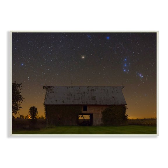Stupell Industries Luminous Stars Shining Nighttime Constellations Quiet Cabin Photograph Unframed Art Print Wall Art, Design by Royce Bair