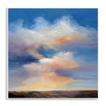 Stupell Industries Luminous Sunset Clouds Landscape & Nature Painting Unframed Art Print Wall Art, 12 x 12