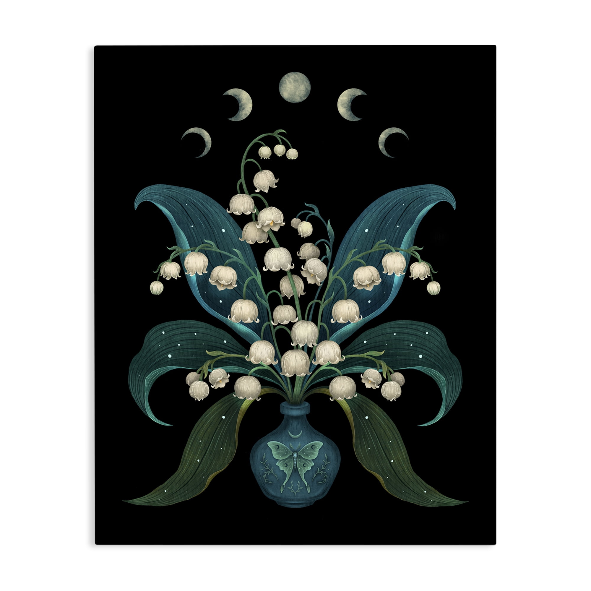 Stupell Industries Lunar Lily Of Valley Canvas Wall Art, design by Episodic Drawings