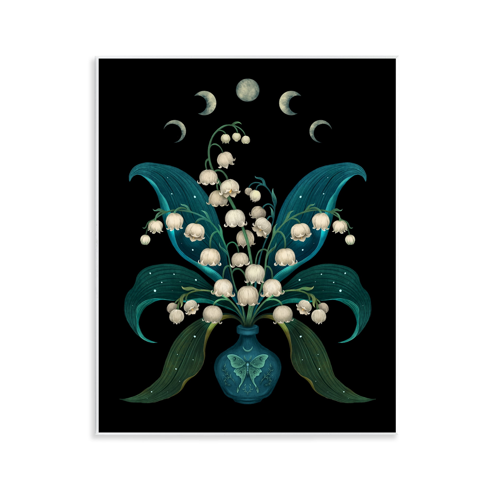 Stupell Industries Lunar Lily Of Valley Wall Plaque Art, design by Episodic Drawings