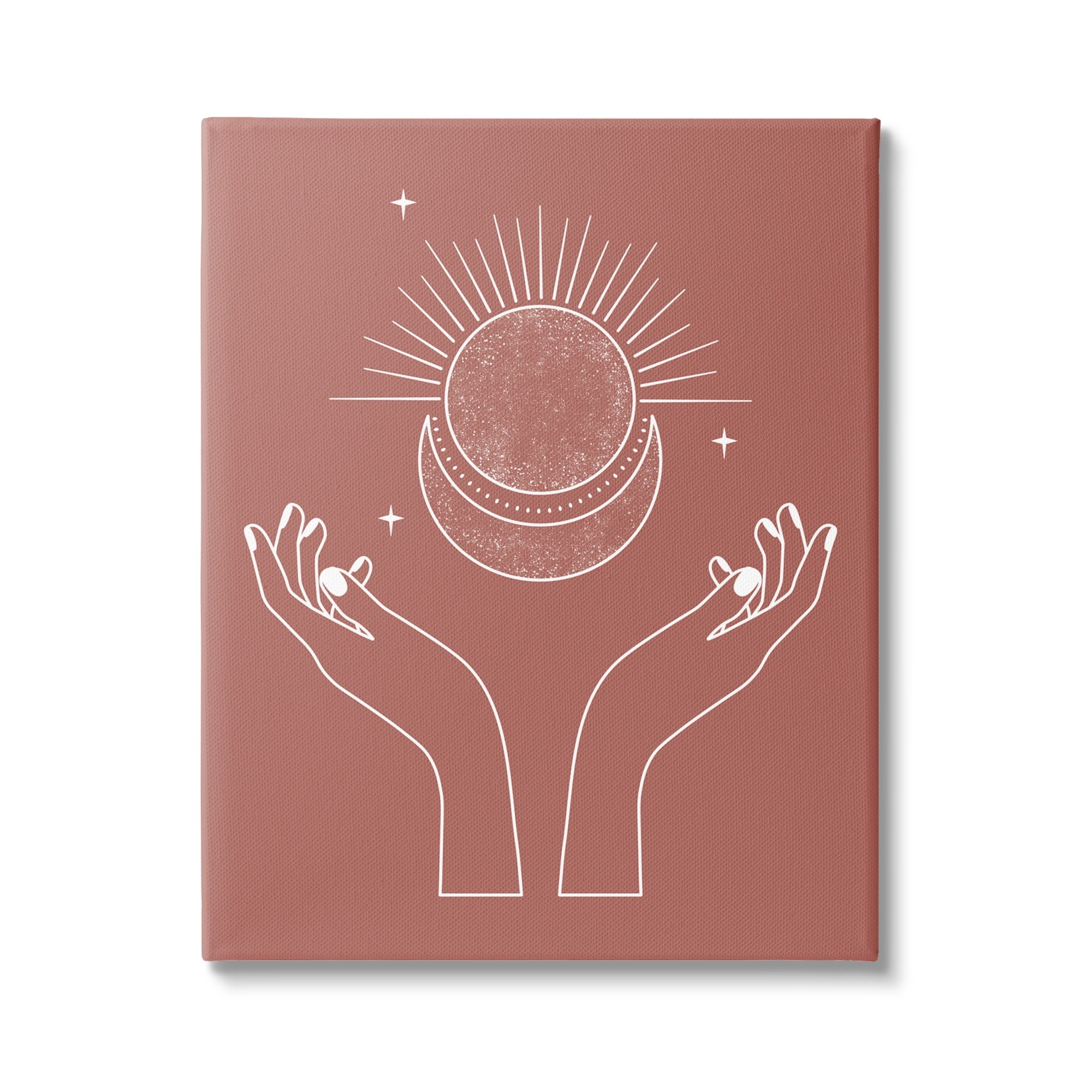 Stupell Industries Lunar Solar Hands Reaching Stars Astral Design Canvas Wall Art, 36 x 48, Design by JJ Design House LLC