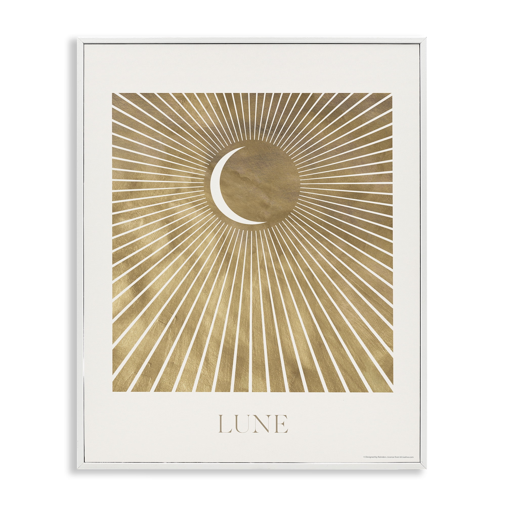 Stupell Industries Lune Boho Moon Astrology & Stars Painting White Framed Art Print Wall Art, 16 x 20