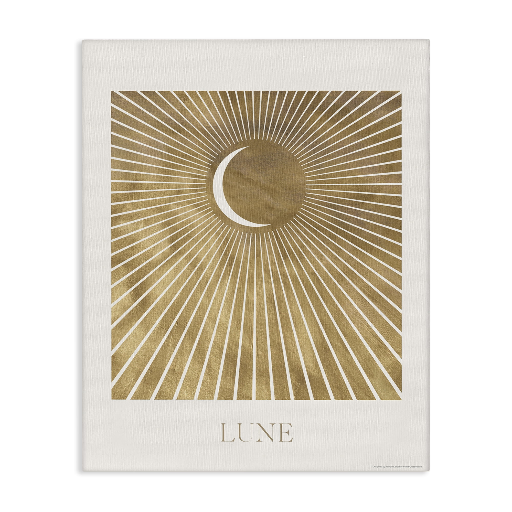 Stupell Industries Lune Boho Moon Astrology & Stars Painting Wrapped Canvas Art Print Wall Art, 36 x 48