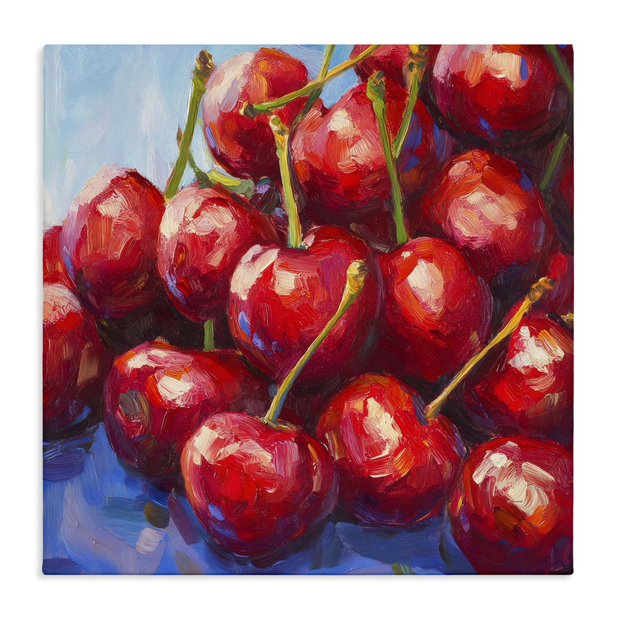 Stupell Industries Luscious Red Cherries of Summer Canvas Wall Art, design by Petal Prints Design