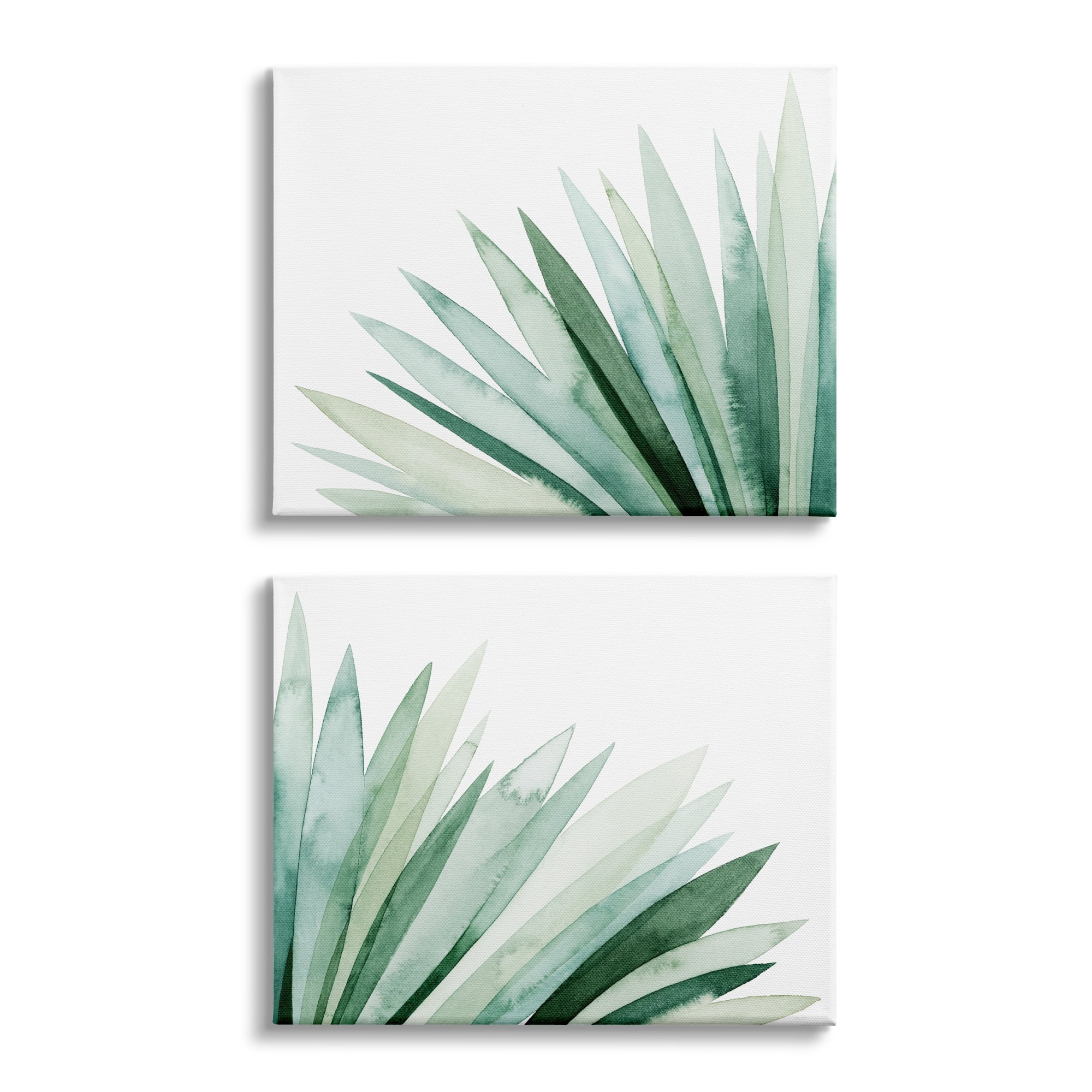 Stupell Industries Lush Green Botanicals Grass Leaves Watercolor Detail Canvas Wall Art, 20 x 16, Design by Grace Popp