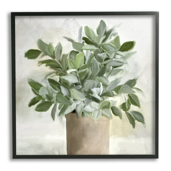 Stupell Industries Lush Green House Plant Leaves Detailed Painting Painting Black Framed Art Print Wall Art, Design by Kim Allen