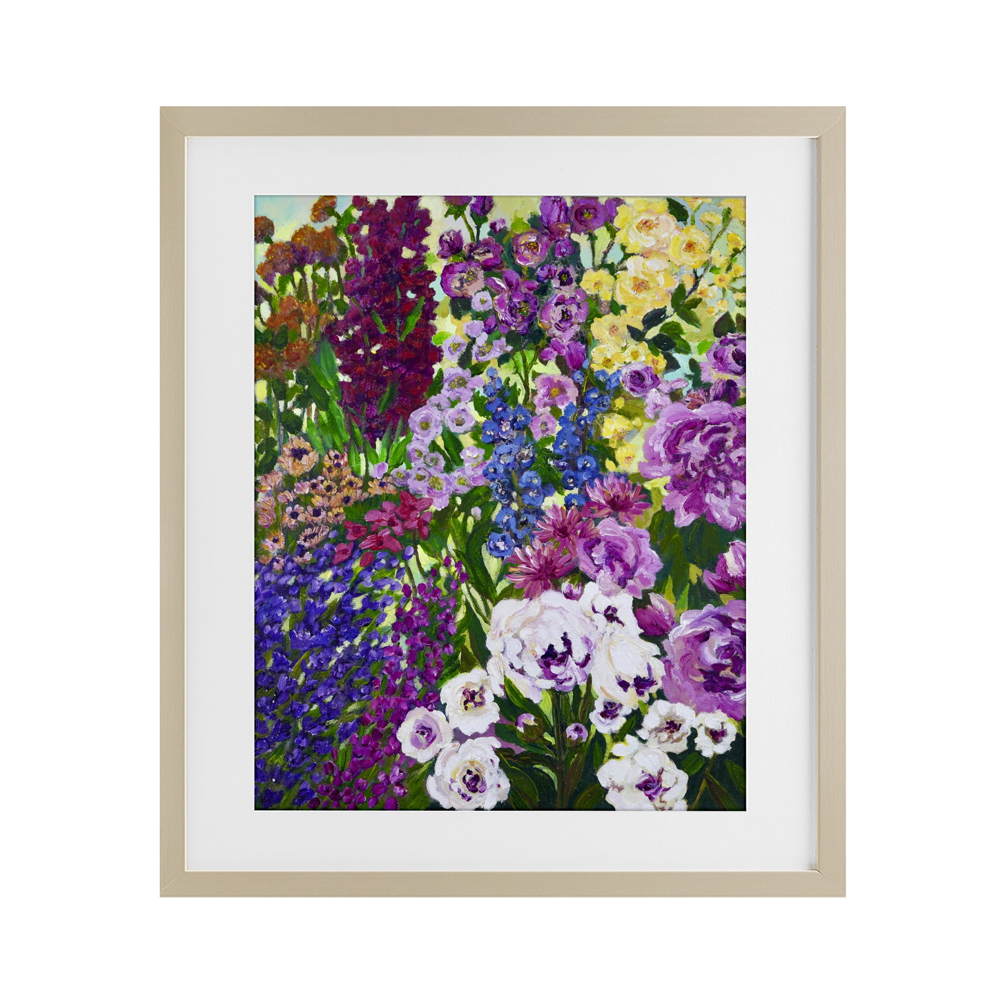 Stupell Industries Lush Greenhouse Garden Flowers Birch Framed Print Under Glass, design by Lee Ann Zirbes