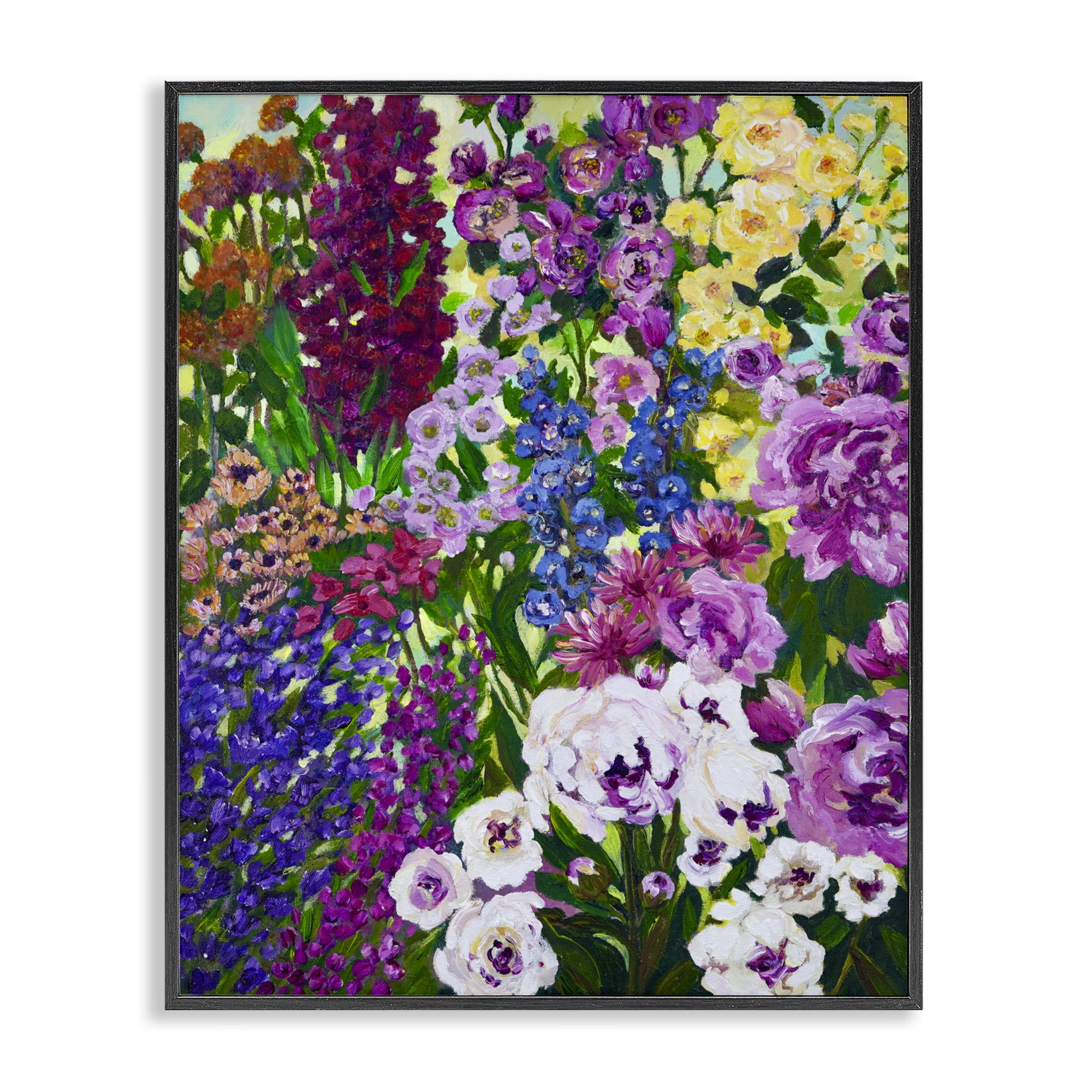 Stupell Industries Lush Greenhouse Garden Flowers Black Framed Giclee Art, design by Lee Ann Zirbes