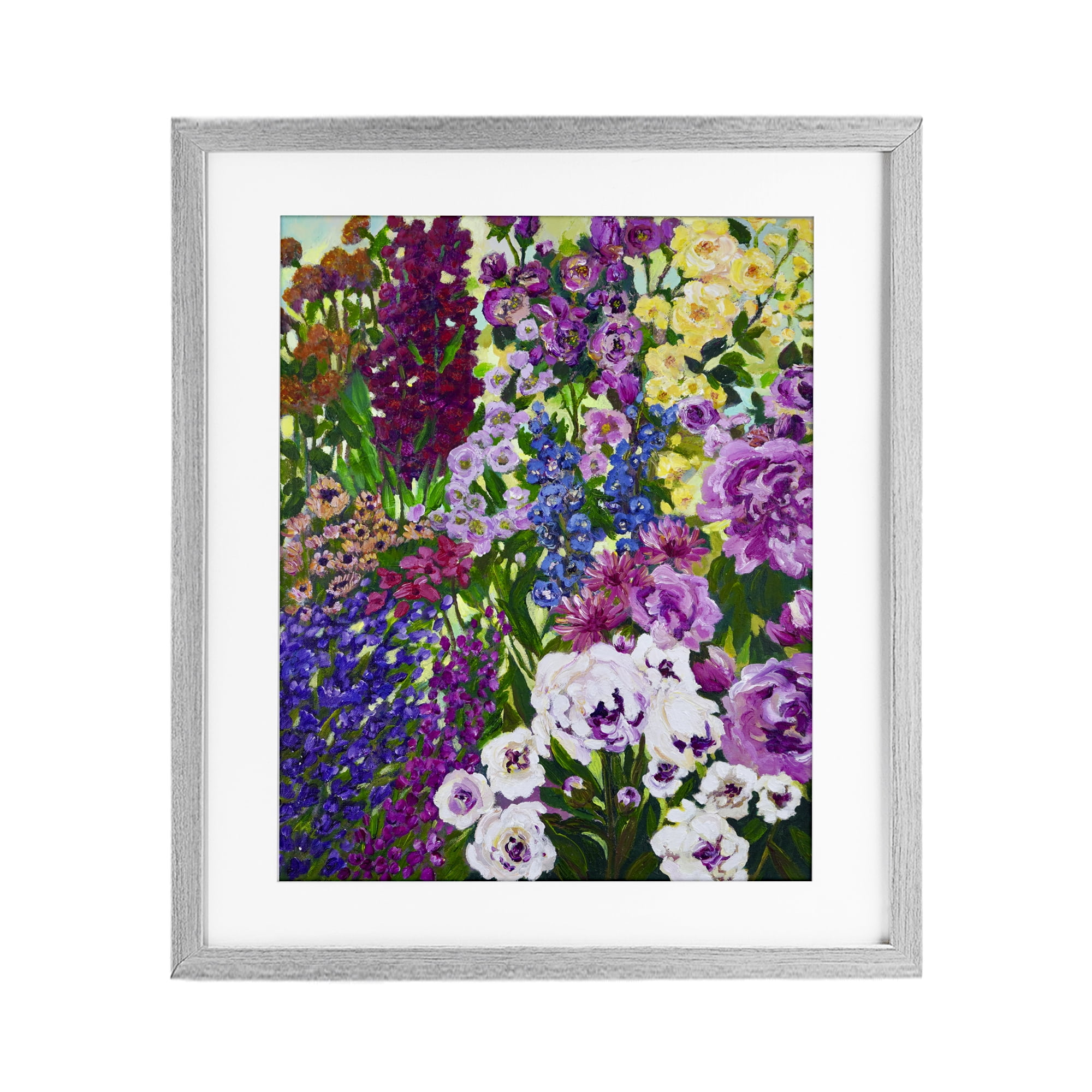Stupell Industries Lush Greenhouse Garden Flowers Gray Framed Print Under Glass, design by Lee Ann Zirbes