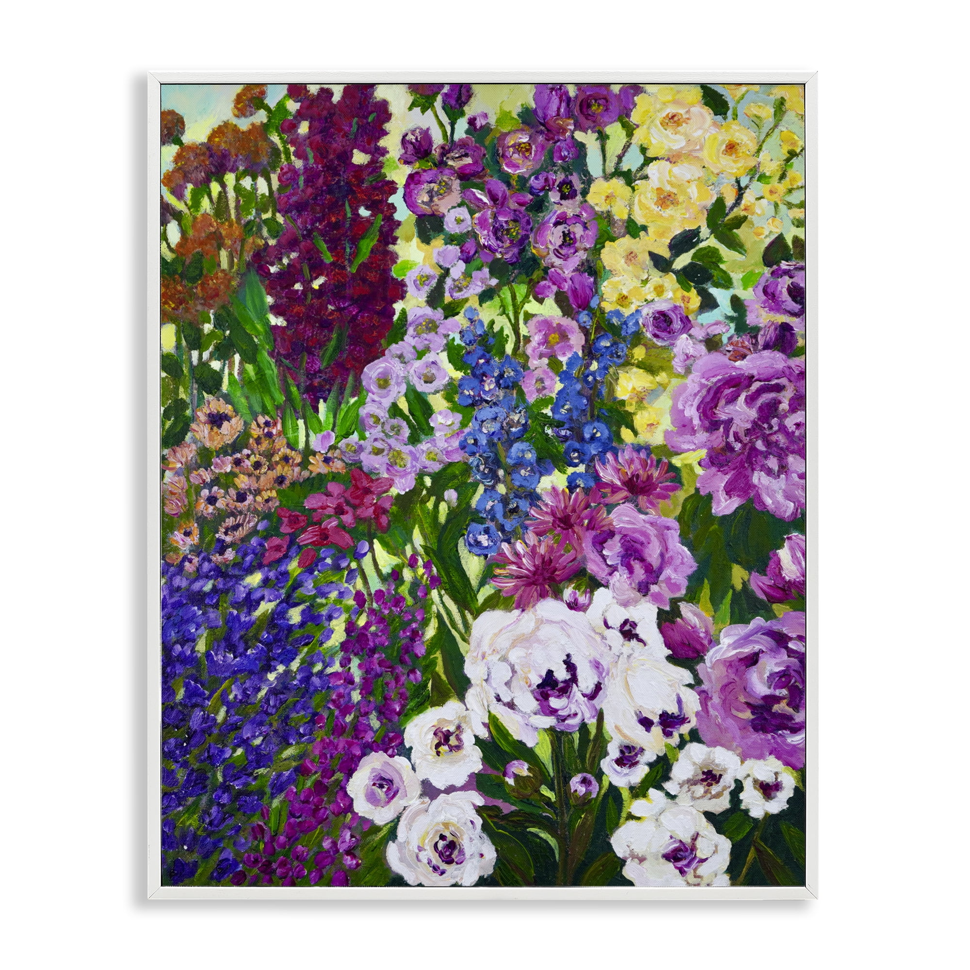 Stupell Industries Lush Greenhouse Garden Flowers White Framed Giclee Art, design by Lee Ann Zirbes