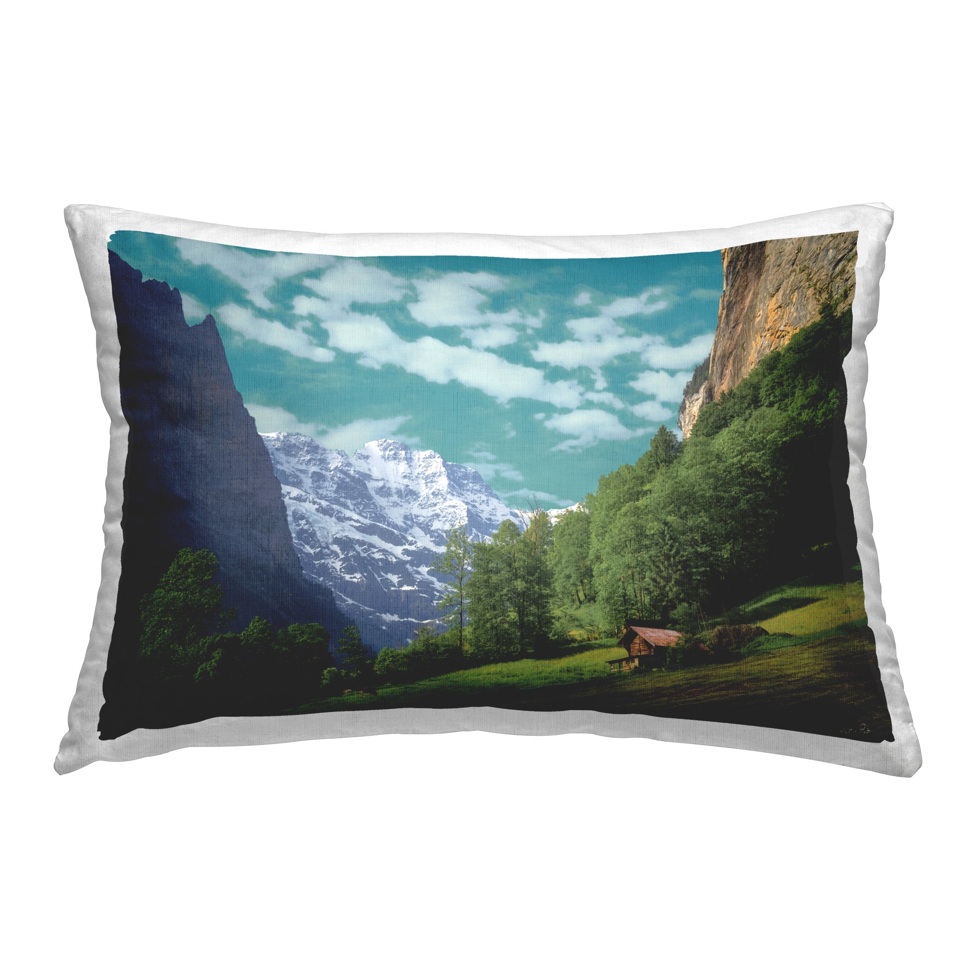 Stupell Industries Lush Mountain Hill Decorative Printed Throw Pillow Design by Martin Podt