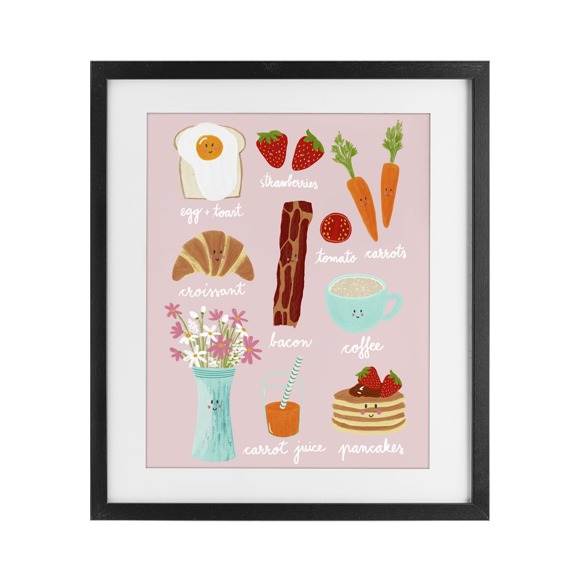 Stupell Industries Lush Summer Breakfast Black Framed Print Under Glass, design by Metka Hiti