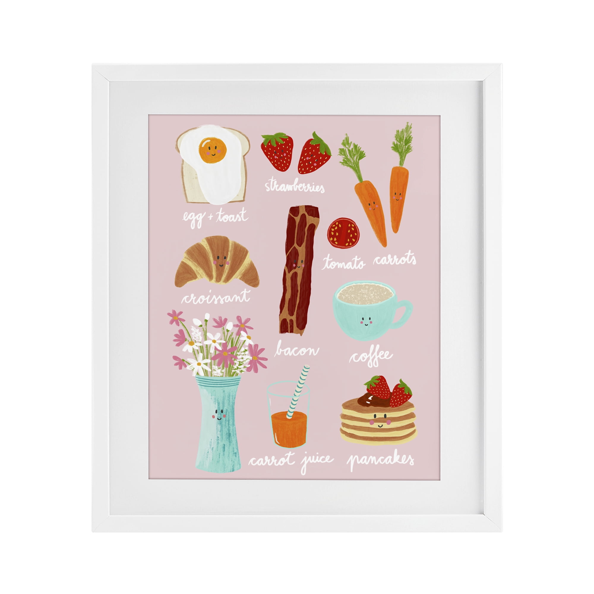 Stupell Industries Lush Summer Breakfast White Framed Print Under Glass, design by Metka Hiti