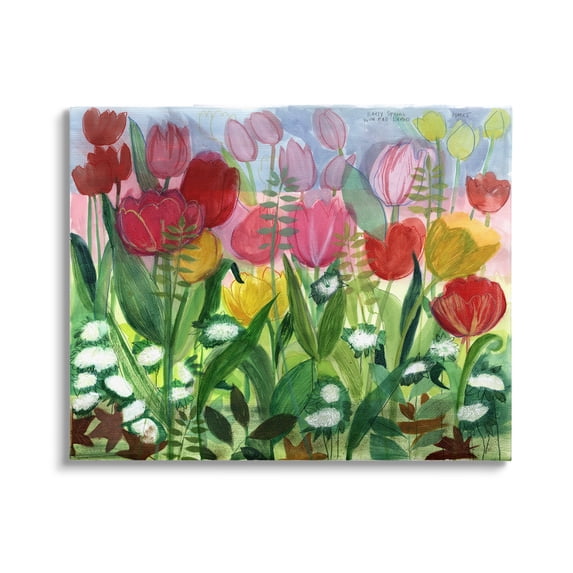Stupell Industries Lush Varied Spring Tulips Blooming Flower Meadow Painting Gallery Wrapped Canvas Print Wall Art, Design by unknown