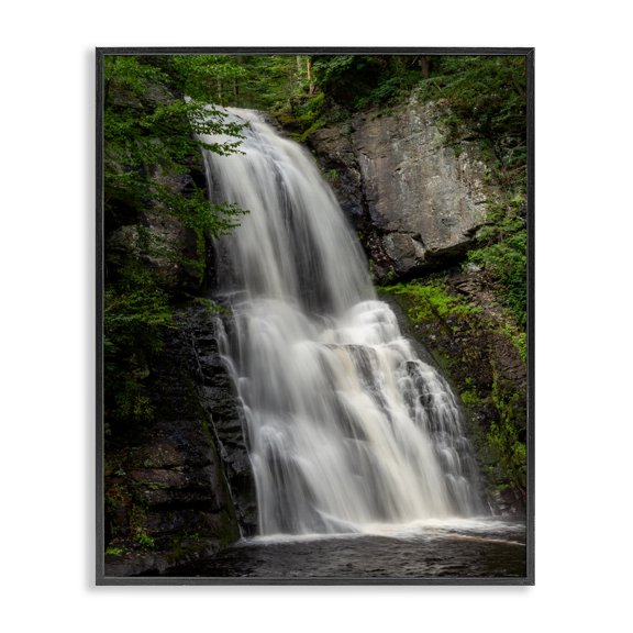 Stupell Industries Lush Waterfall Flow Black Framed Giclee Art, design by Jeff Poe Photography