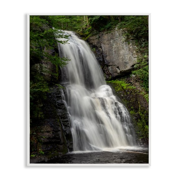 Stupell Industries Lush Waterfall Flow White Framed Giclee Art, design by Jeff Poe Photography
