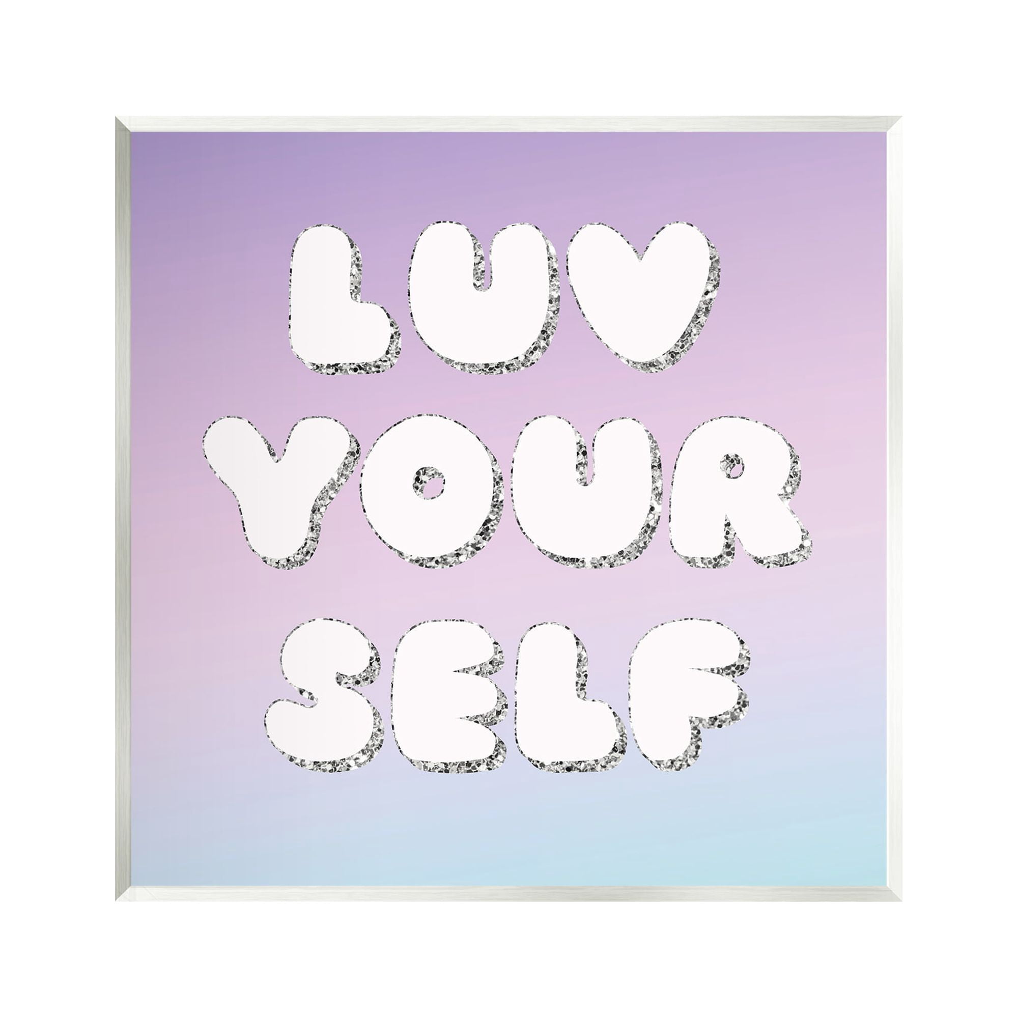 Stupell Industries Luv Yourself Self Care Phrase Inspirational Painting Unframed Art Print Wall Art