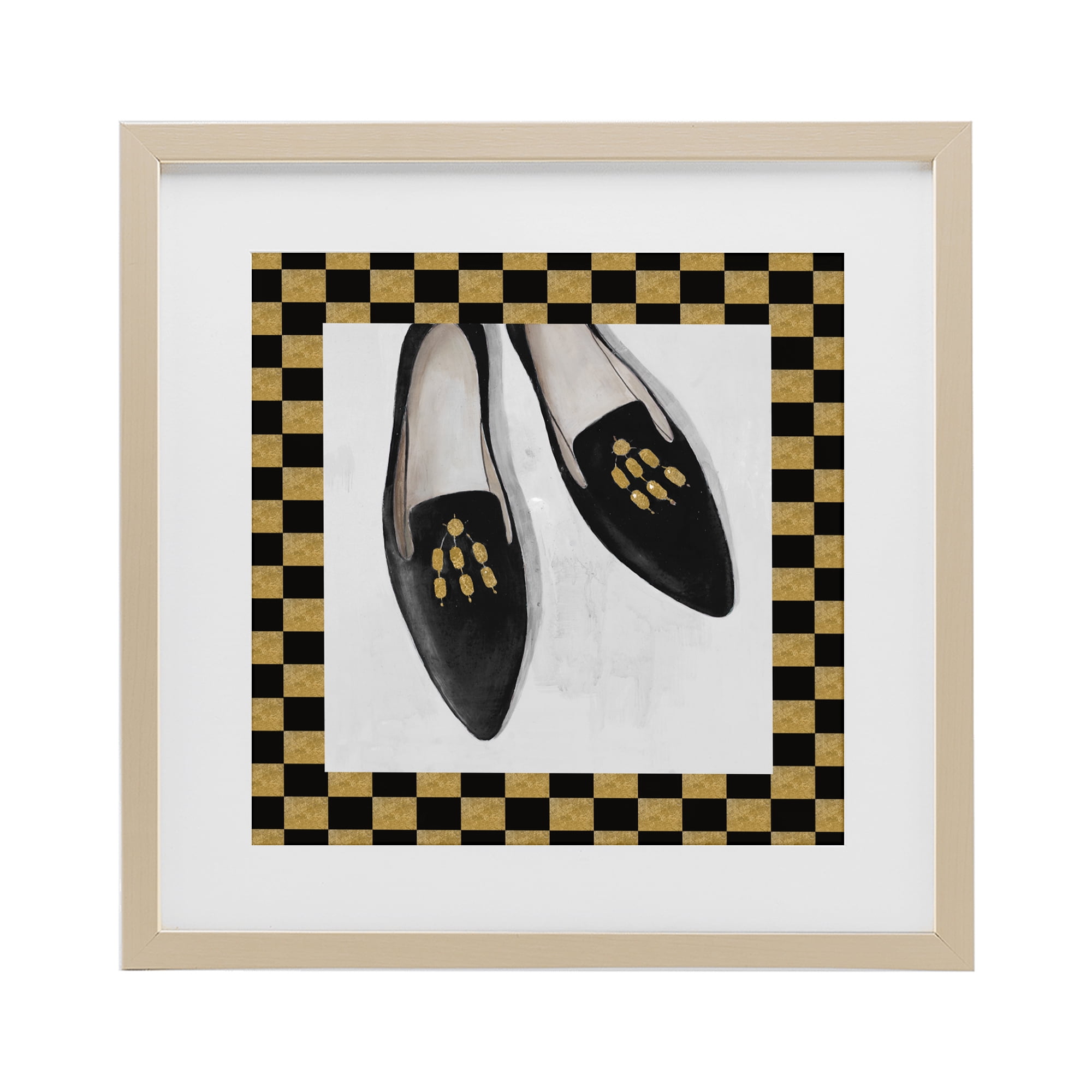 Stupell Industries Luxe Black Flats Birch Framed Print Under Glass, design by Lorenzo Collective