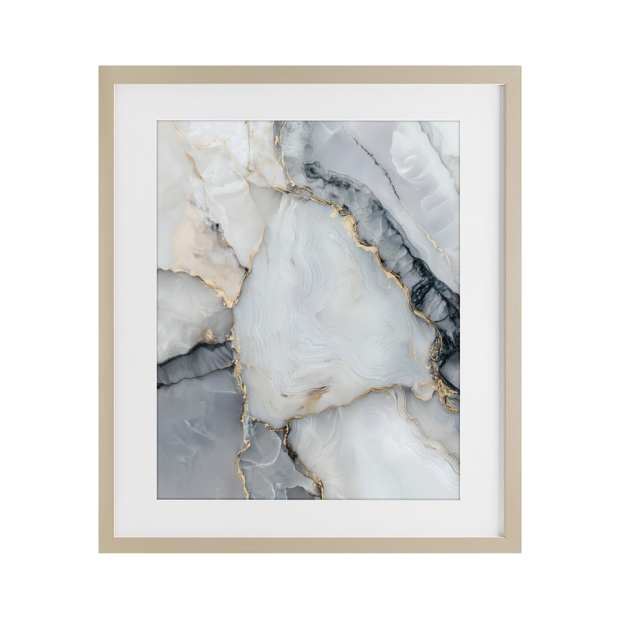 Stupell Industries Luxe Stone Geode Birch Framed Print Under Glass, design by Svetlana Aleynikova