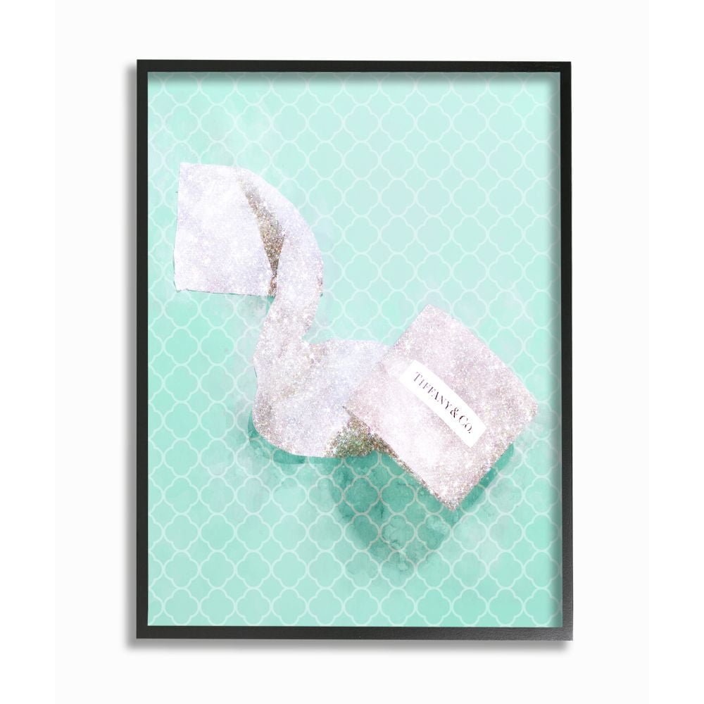 Stupell Industries Luxe Toilet Paper over Geometric Tile Designer Detail Designed by Ziwei Li