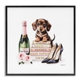 thumbnail image 1 of Stupell Industries Art Deco Luxury Books & Puppy Black Framed Giclee Art, 12 x 12, by Amanda Greenwood, 1 of 8