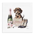 thumbnail image 1 of Stupell Industries Art Deco Luxury Books & Puppy Canvas Art, 17 x 17, by Amanda Greenwood, 1 of 8