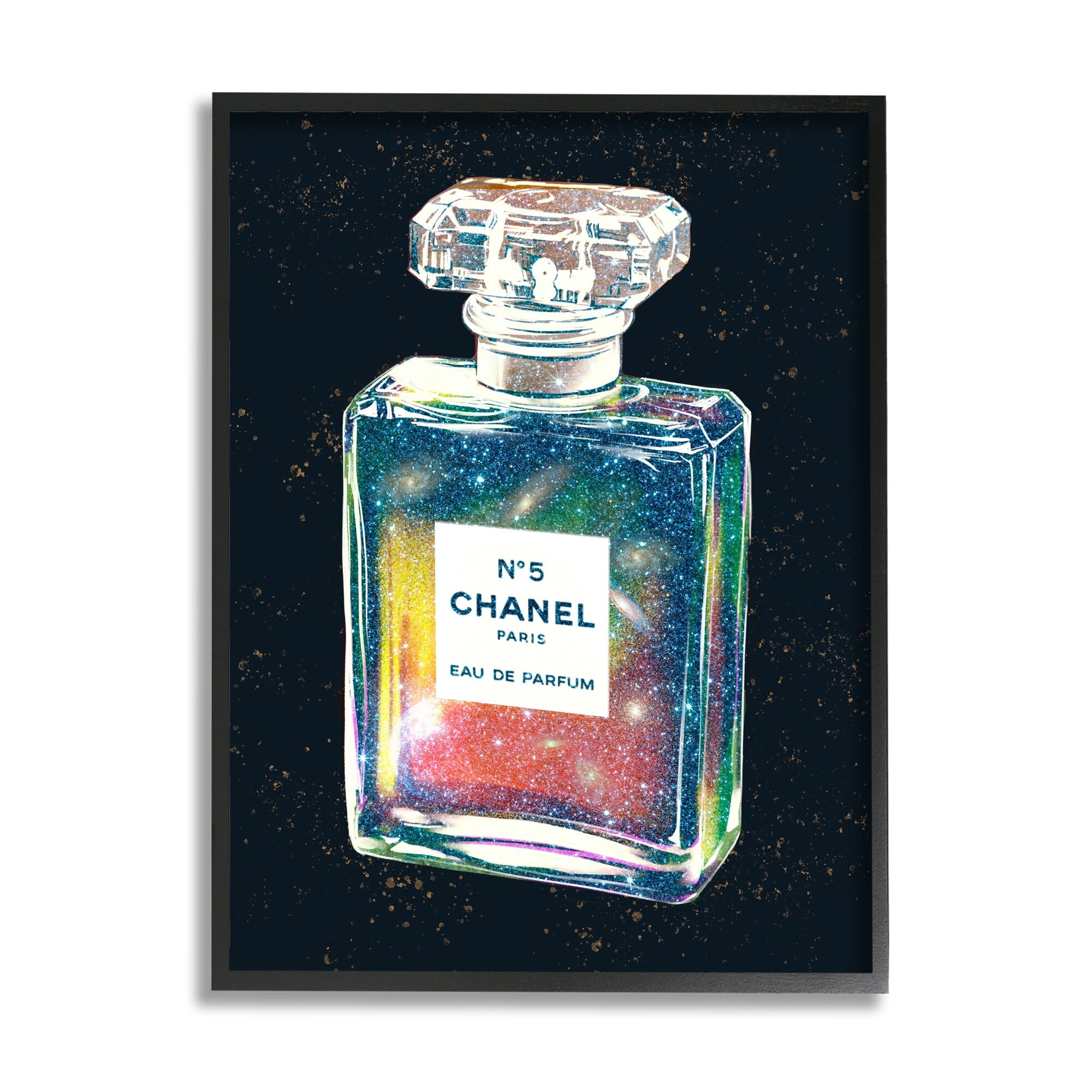 Stupell Industries Luxury Cosmo Perfume Bottle Galaxy Studded Night,11 x 14, Design by Ziwei Li