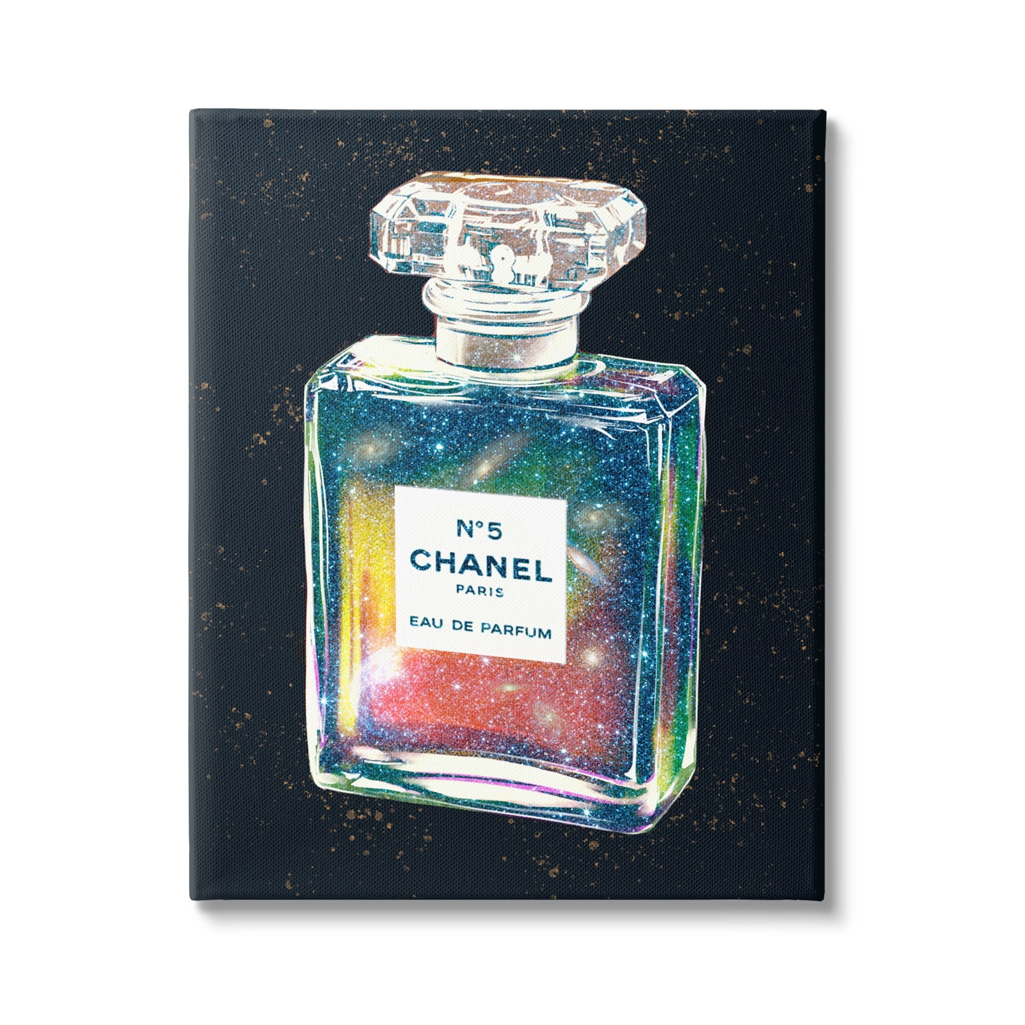 Stupell Industries Luxury Cosmo Perfume Bottle Galaxy Studded Night,16 x 20, Design by Ziwei Li