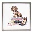thumbnail image 1 of Stupell Industries Art Deco Luxury Fashion Books & Dog Gray Floating Frame Canvas Art, 25 x 25, by Amanda Greenwood, 1 of 8