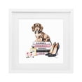thumbnail image 1 of Stupell Industries Art Deco Luxury Fashion Books & Dog White Framed Print Under Glass, 13 x 13, by Amanda Greenwood, 1 of 8