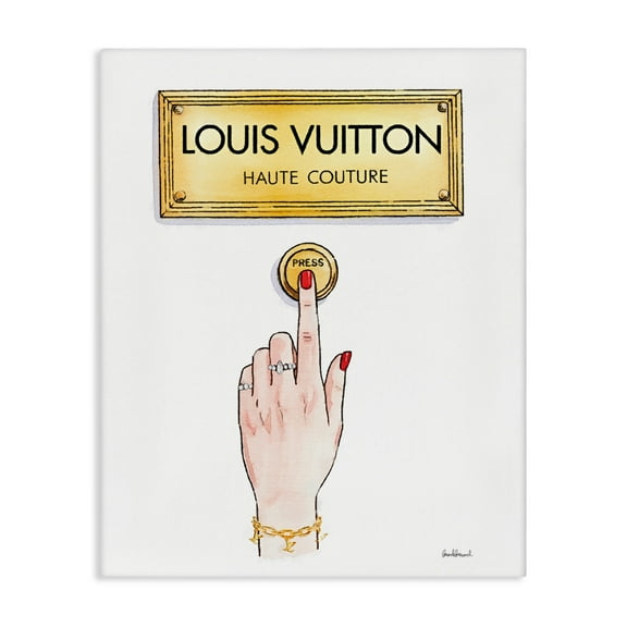 Stupell Industries Luxury Fashion Button Canvas Wall Art design by Amanda Greenwood, 20 x 16