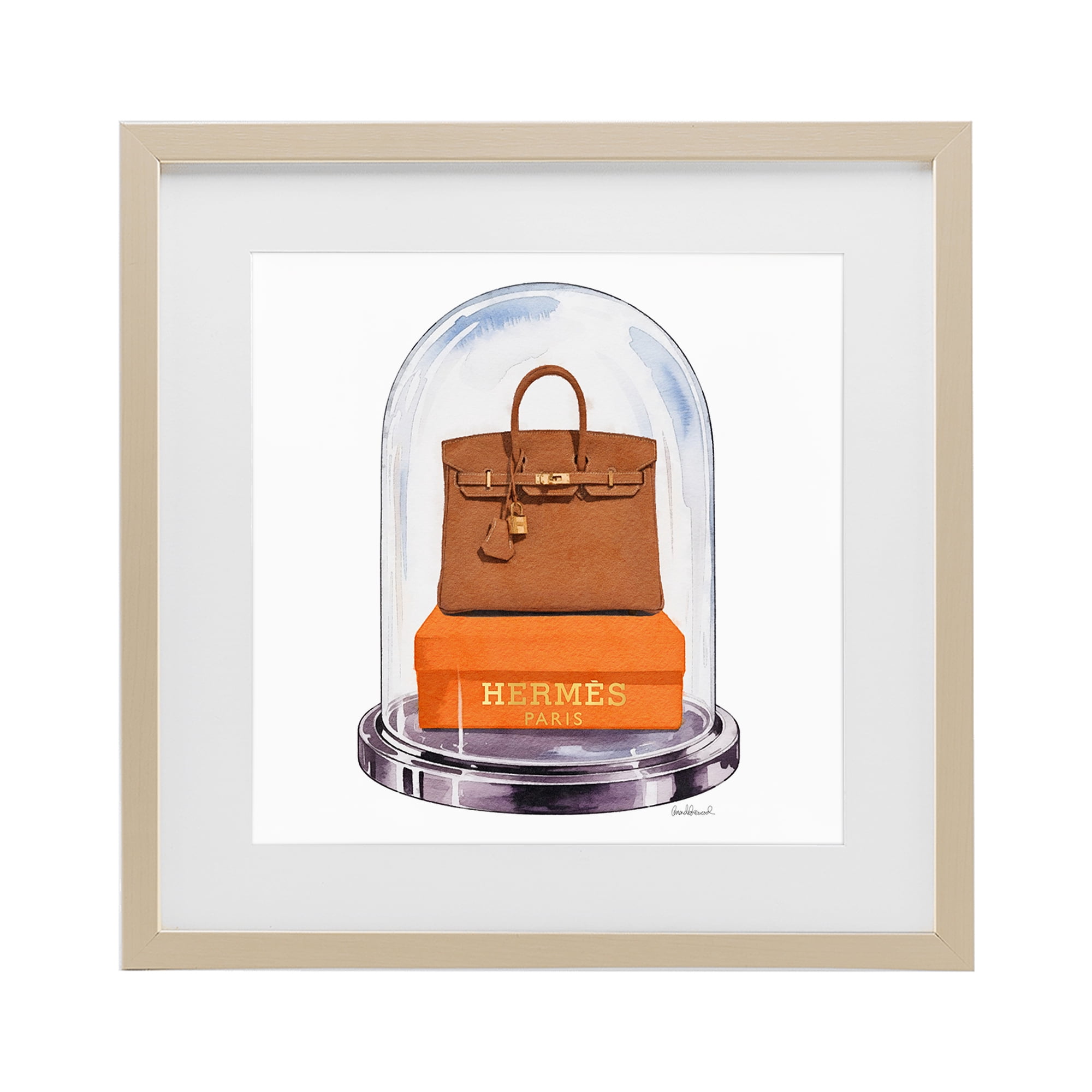 Stupell Industries Luxury Handbag Dome Birch Framed Print Under Glass, design by Amanda Greenwood