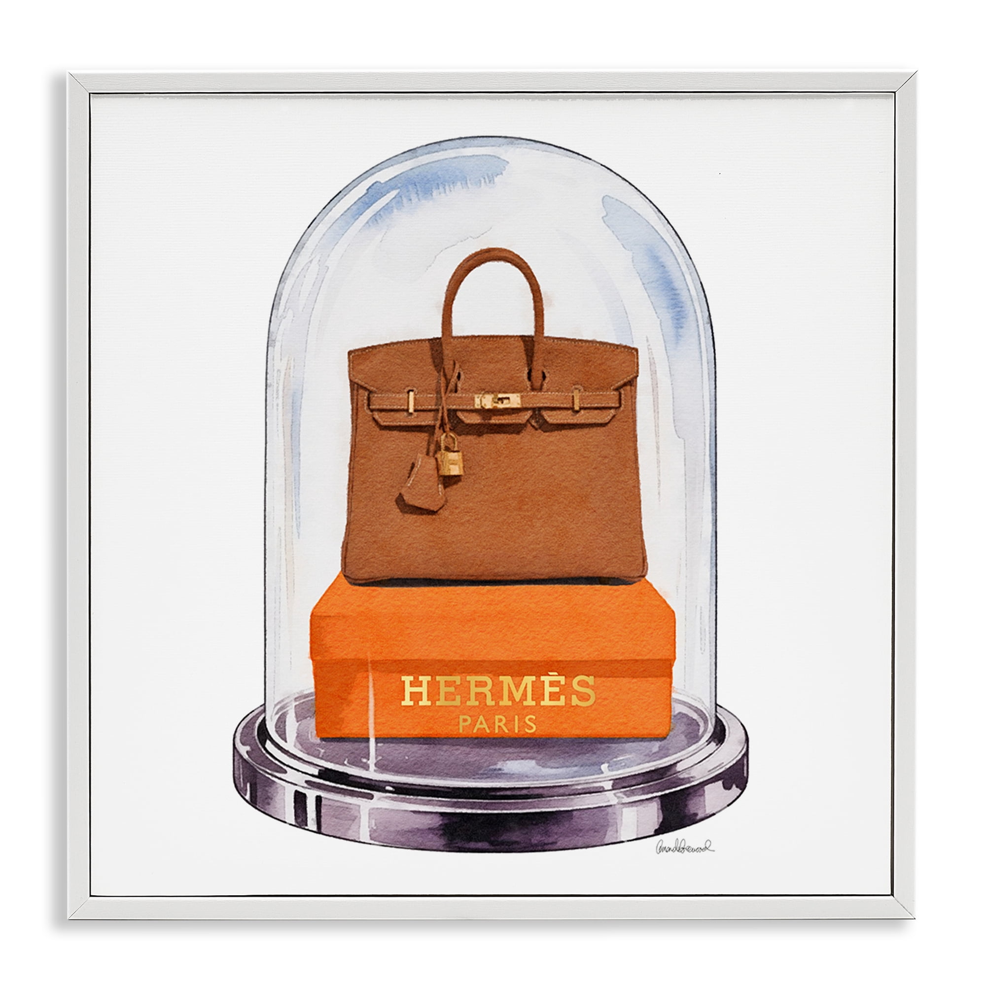 Stupell Industries Luxury Handbag Dome White Framed Giclee Art, design by Amanda Greenwood