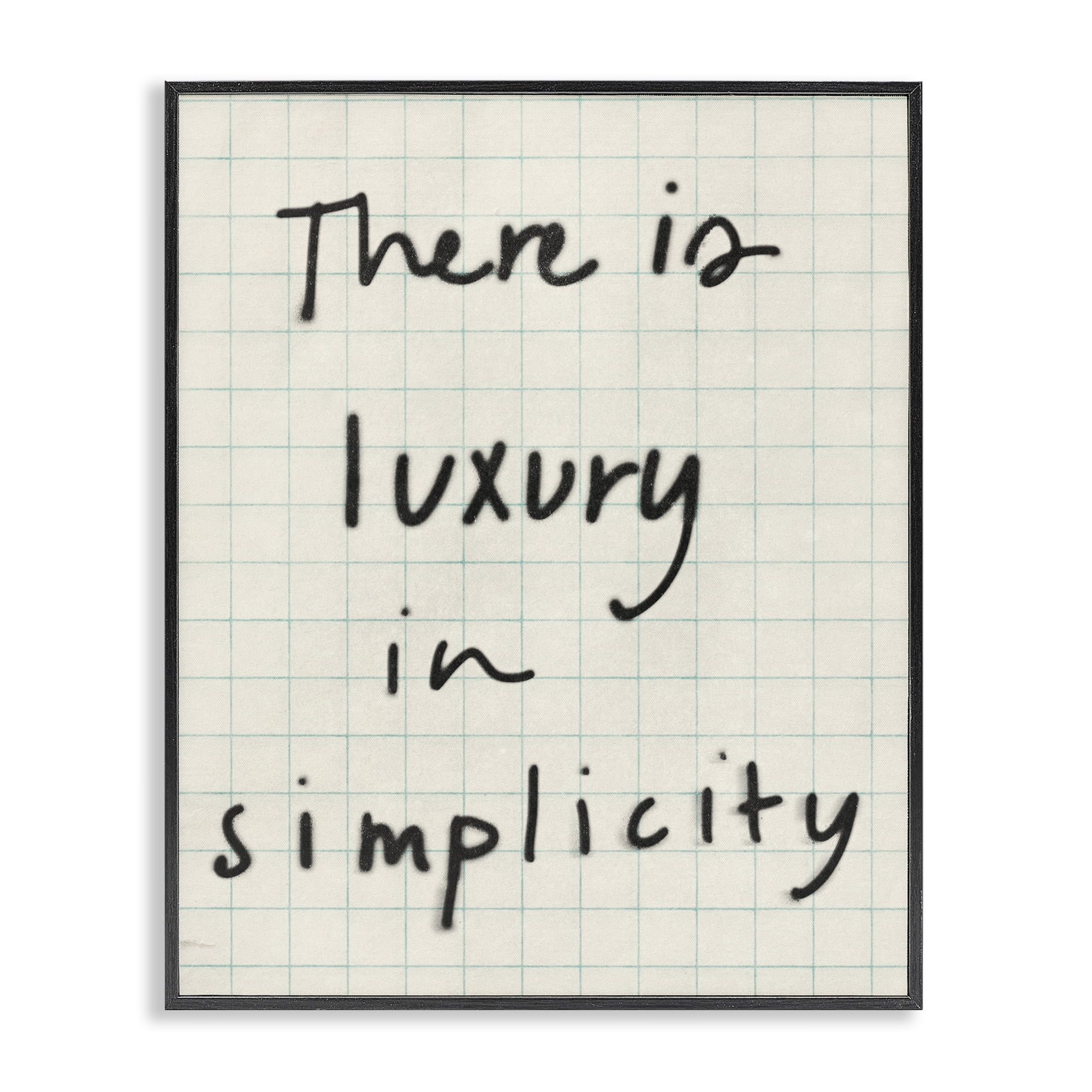 Stupell Industries Luxury In Simplicity Scrawl Black Framed Giclee Art, design by Victoria Barnes