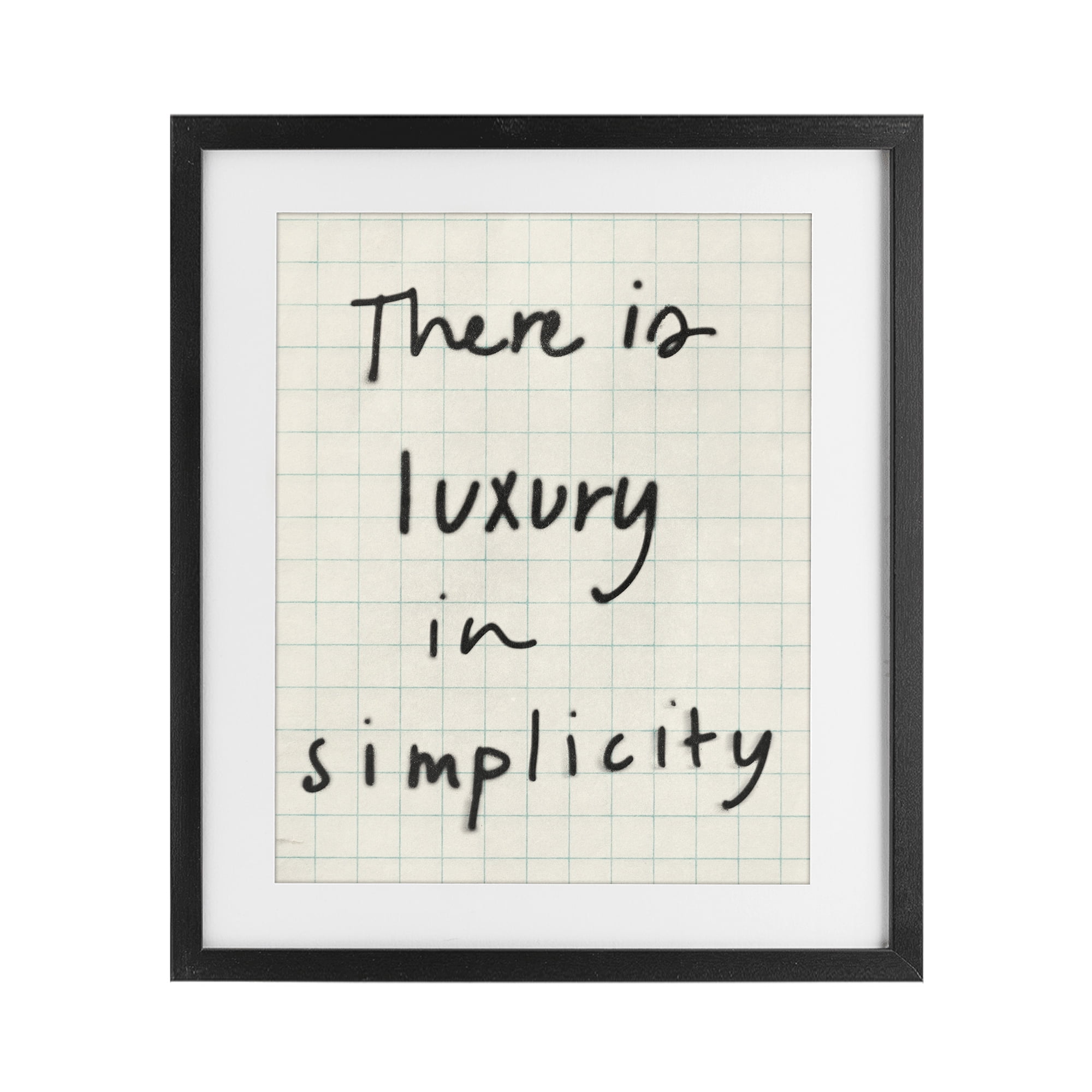 Stupell Industries Luxury In Simplicity Scrawl Black Framed Print Under Glass, design by Victoria Barnes