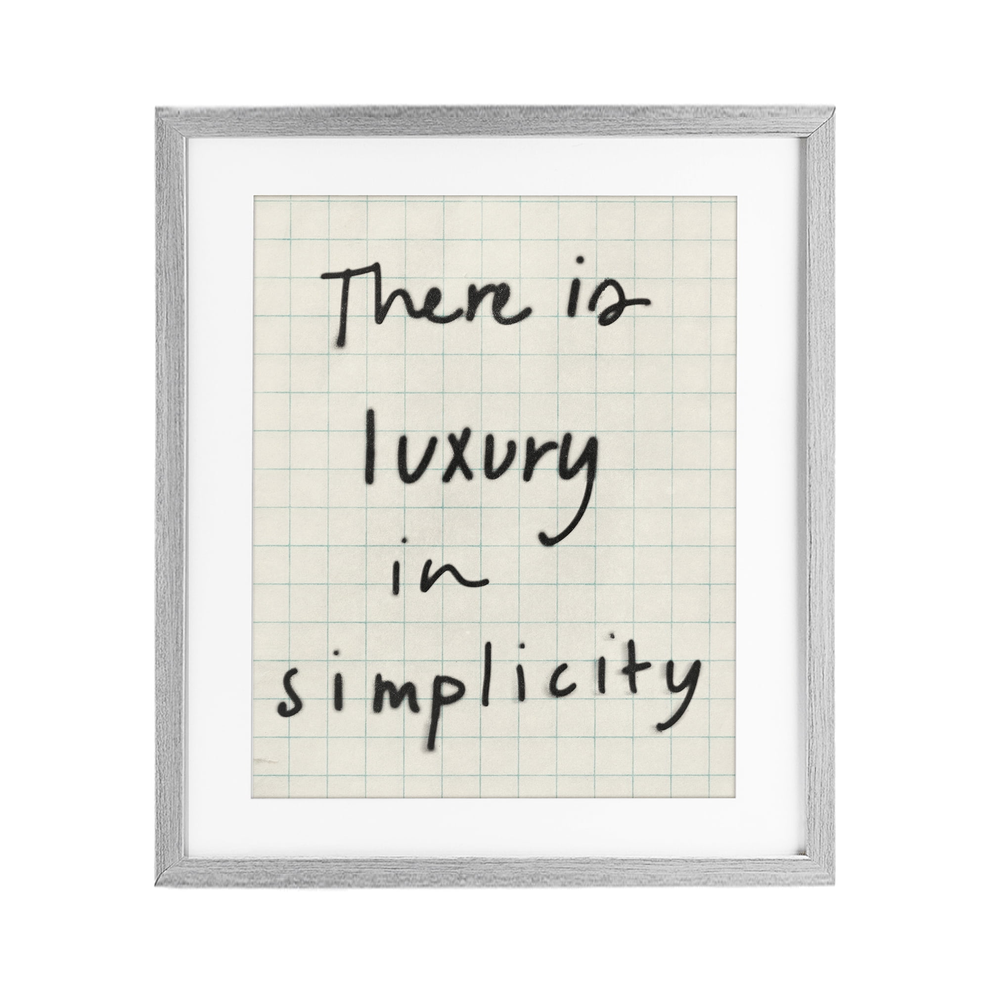 Stupell Industries Luxury In Simplicity Scrawl Gray Framed Print Under Glass, design by Victoria Barnes