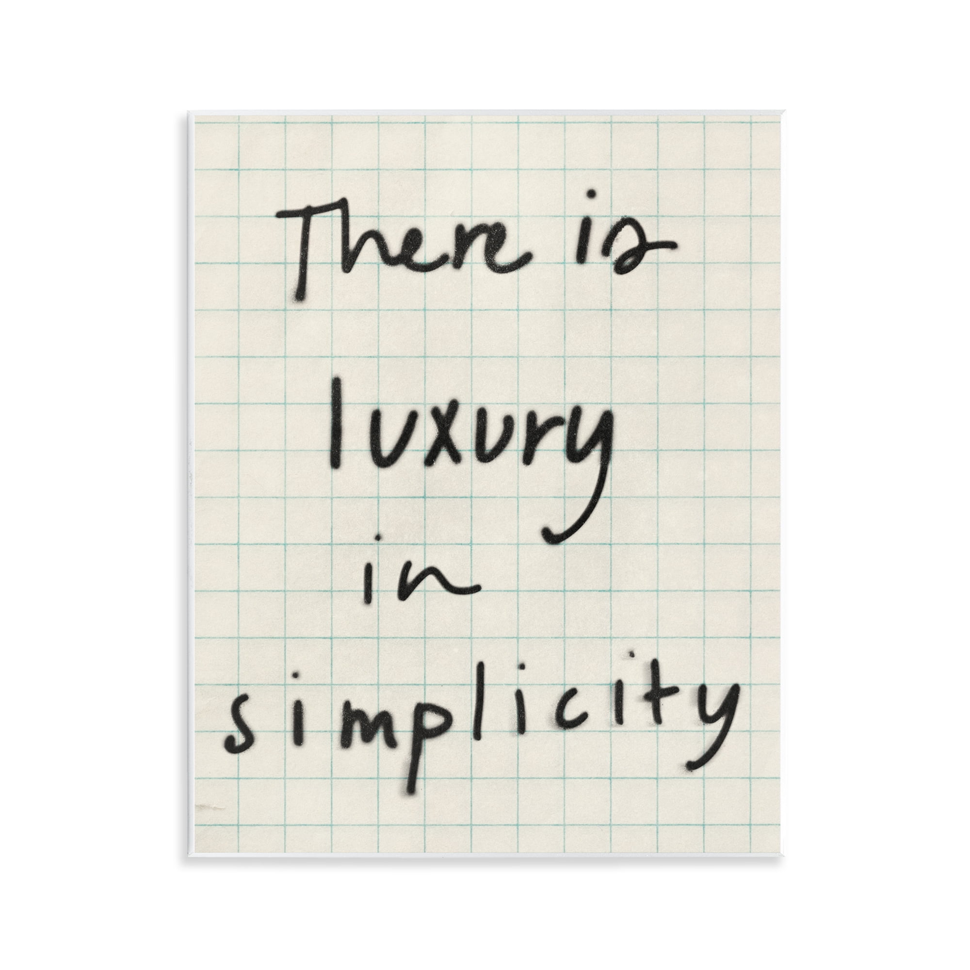 Stupell Industries Luxury In Simplicity Scrawl Wall Plaque Art, design by Victoria Barnes