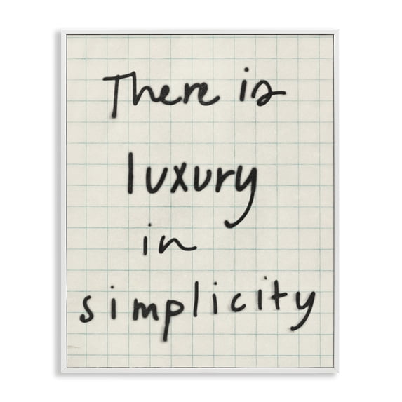 Stupell Industries Modern Luxury In Simplicity Scrawl White Framed Giclee Art, 16 x 20, by Victoria Barnes
