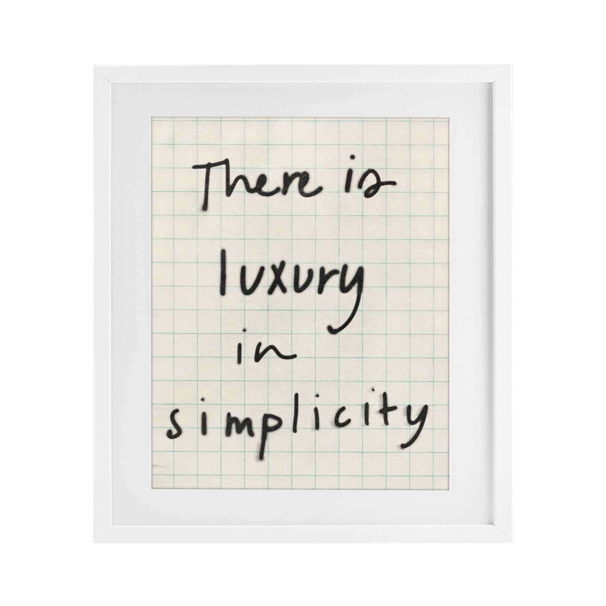Stupell Industries Luxury In Simplicity Scrawl White Framed Print Under Glass, design by Victoria Barnes
