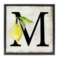 thumbnail image 1 of Stupell Industries M with Lemon Letter Food & Beverage Painting Black Floater Framed Canvas Art Print Wall Art, 18 x 18, 1 of 10
