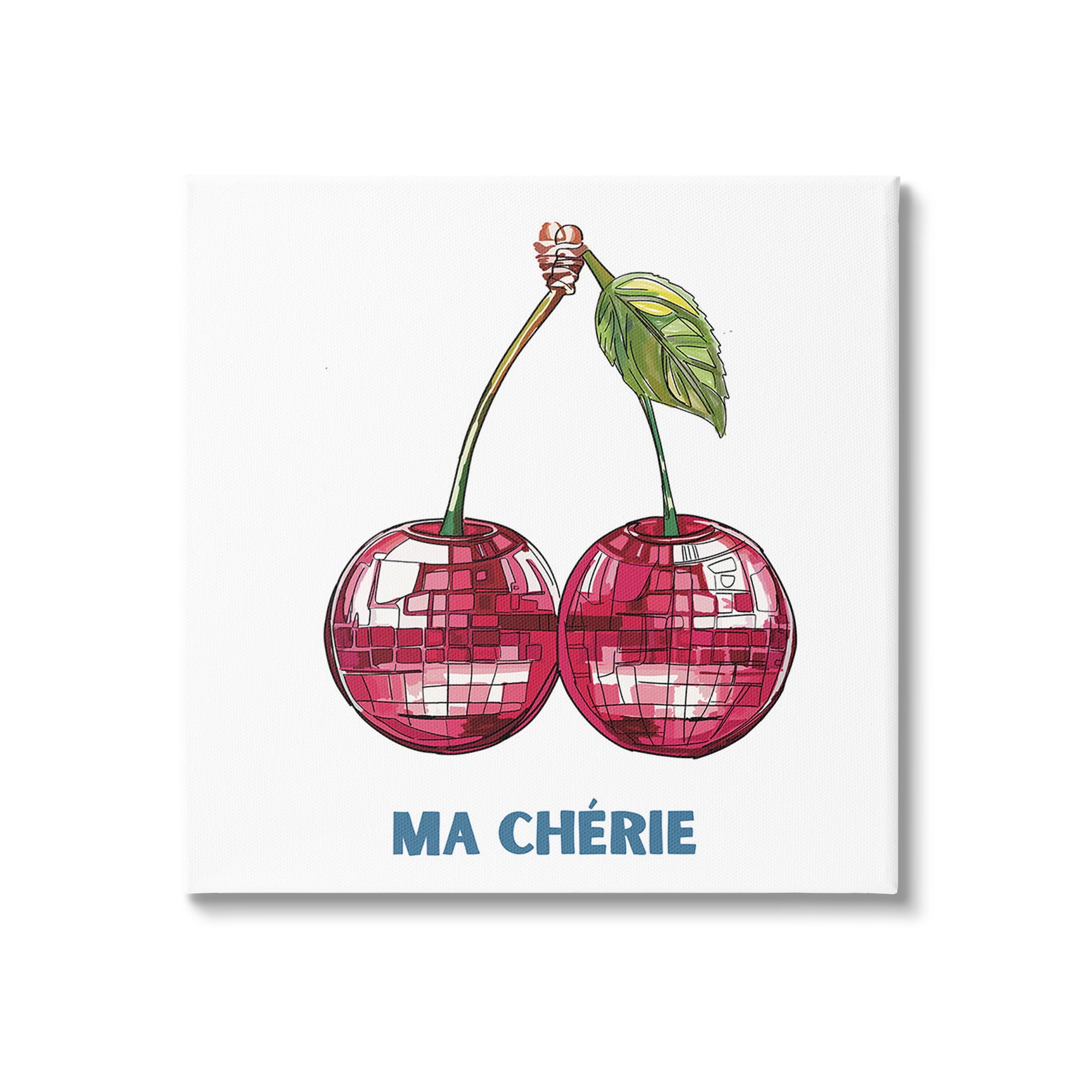 Stupell Industries Ma Cherie Cherries Food & Beverage Painting Gallery Wrapped Canvas Art Print Wall Art, 30 x 30