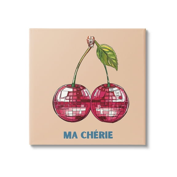 Stupell Industries Ma Cherie Fruits Food & Beverage Painting Gallery Wrapped Canvas Art Print Wall Art, 17 x 17