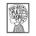 thumbnail image 1 of Stupell Industries Made of Magic Phrase Children's Hair Portrait Inspirational Painting Black Framed Art Print Wall Art, 16 x 20, 1 of 7