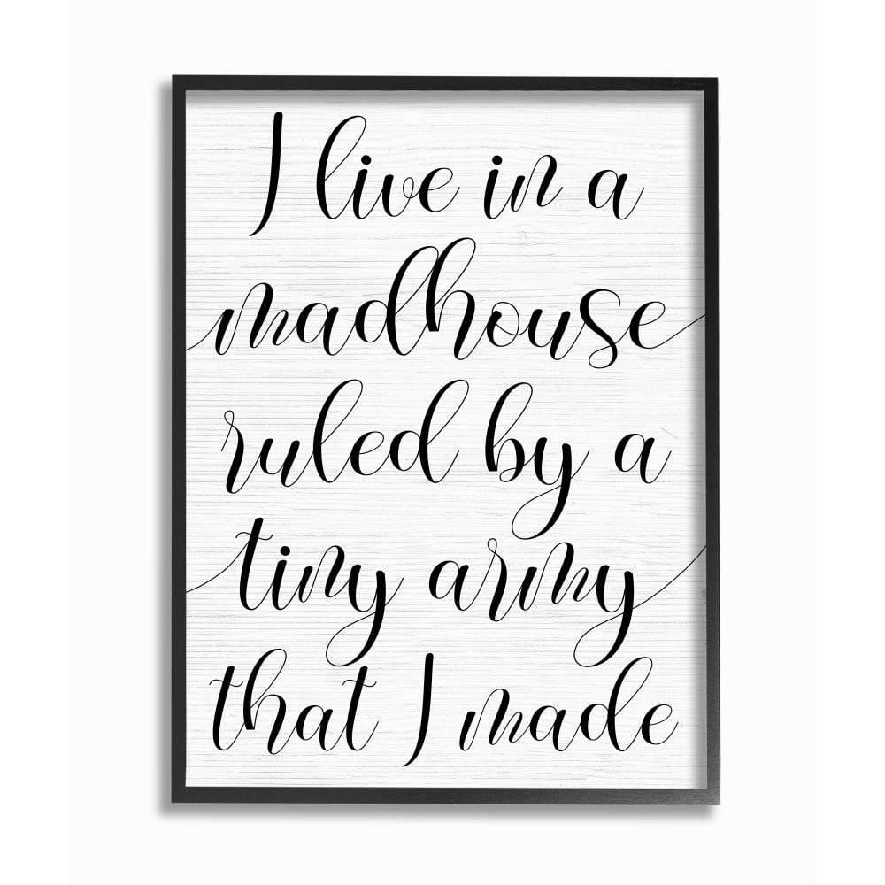 Stupell Industries Madhouse Ruled by Children Phrase Family Humor Designed by Daphne Polselli