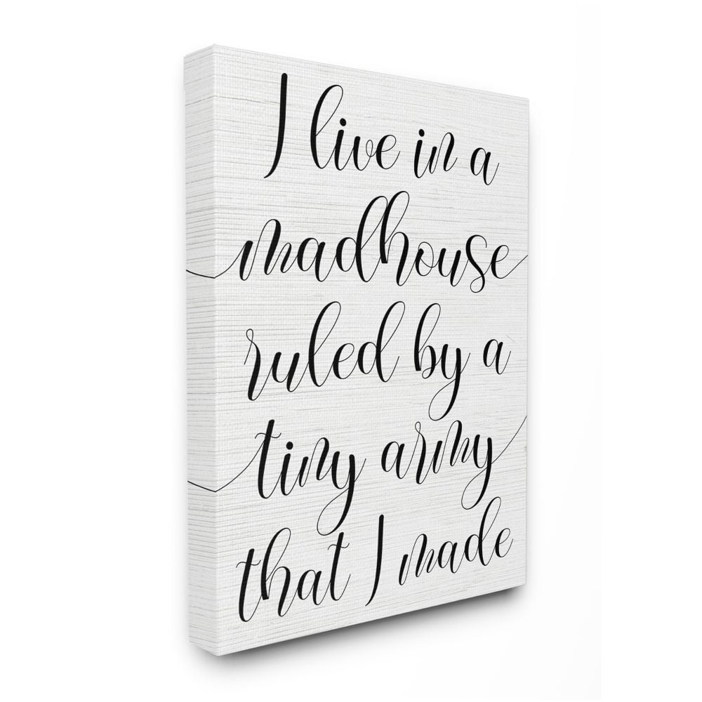 Stupell Industries Madhouse Ruled by Children Phrase Family Humor Designed by Daphne Polselli