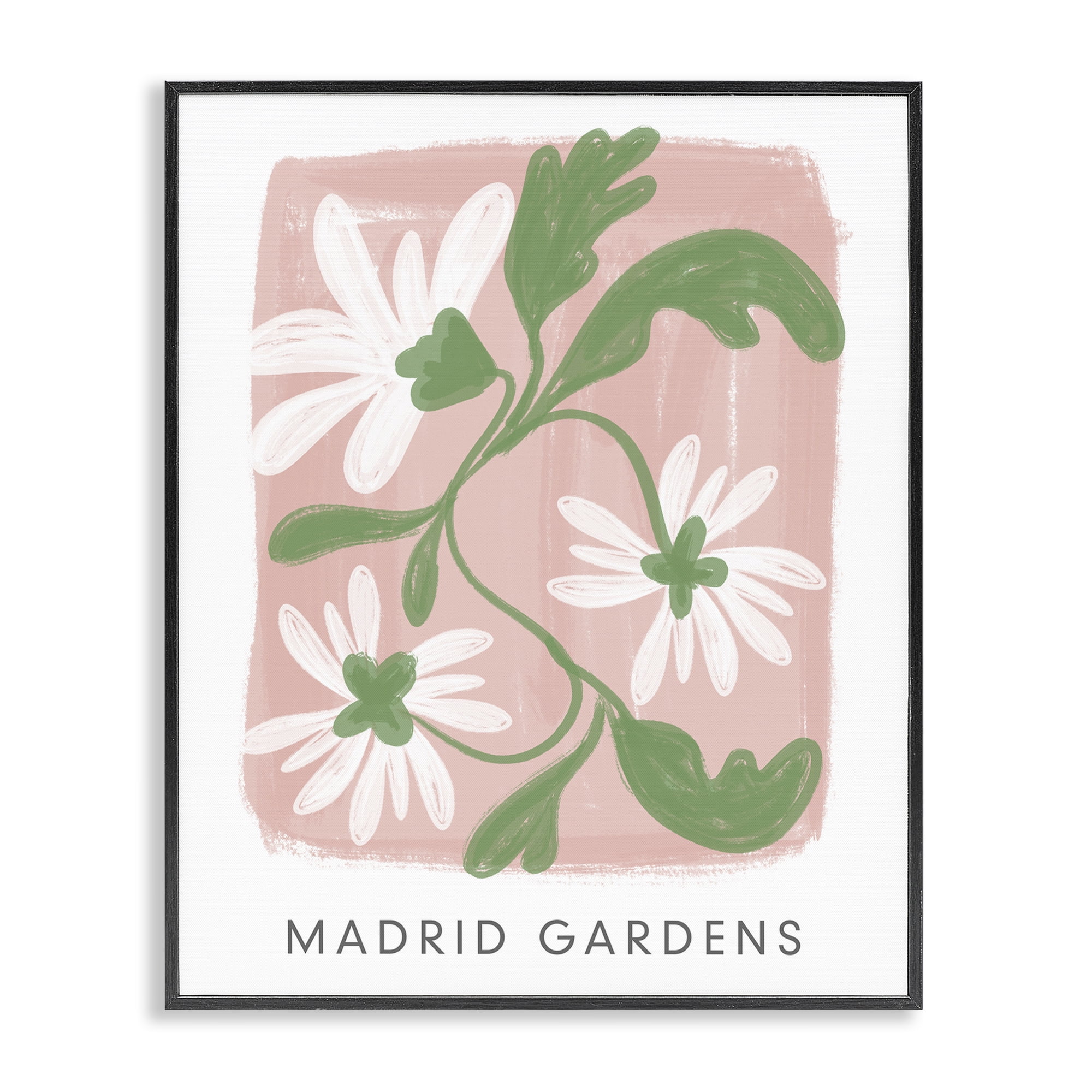 Stupell Industries Madrid Gardens Pastel Blooms Black Framed Giclee Art, design by Lucille Price