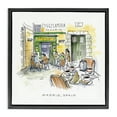 thumbnail image 1 of Stupell Industries Madrid Spain Outdoor Cafe Architecture Painting Black Floater Framed Canvas Art Print Wall Art, 18 x 18, 1 of 9