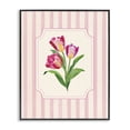 thumbnail image 1 of Stupell Industries French Country Magenta Tulips over Stripes Black Framed Giclee Art, 11 x 14, by Diane Neukirch, 1 of 8